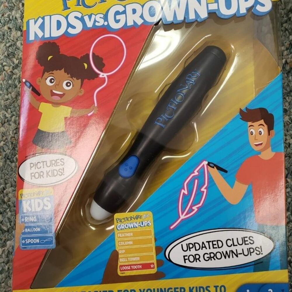 Mattel Pictionary Air: Kids vs Grown-Ups Family Game Night Drawing Game NEW